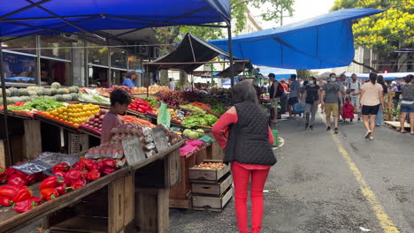 Frau-Kauft-Auf-Dem-Bauernmarkt-Ein