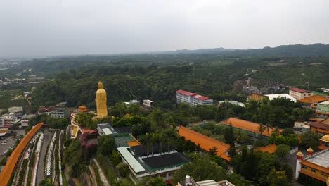 Drone-aerial-forward-flying-view-of-Fo-Guang-Shan-Buddha-Museum-complex