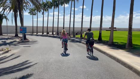 A-couple-cycling-Island-Gran-Canaria-on-the-island-of-Gran-Canaria