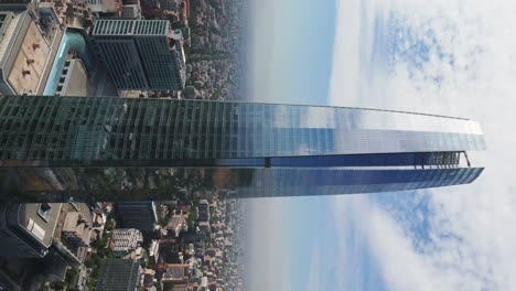 Aerial-View-Of-Costanera-Center-In-Providencia,-Santiago,-Chile