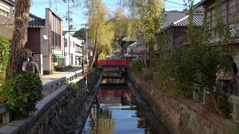 Famous-Perry-Road-in-Shimoda,-Japan-with-few-people---Slow-Motion-View