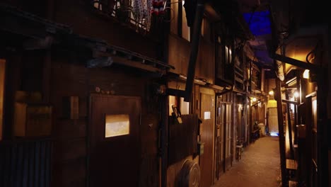 Slow-motion-pan-over-Retro-Japanese-Alleyway-Scene-in-Yokohama