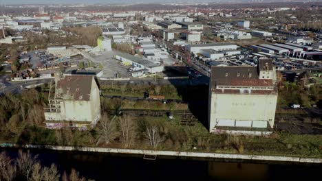 HA-LA-GE--Buildings-in-Leipzig---Germany.-Aerial-videography