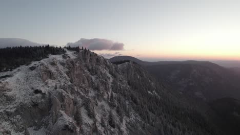 Sunrise-with-a-drone-in-the-snowy-Austrian-mountains-at-RAX