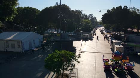 Aerial-view-establishing-in-the-Macroplaza-Iztapalapa-in-CDMX,-Mexico