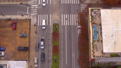 Birds-eye-view-of-streets-in-New-Orleans,-Louisiana