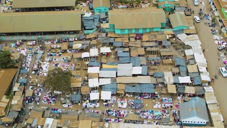 Birdseye-aerial-view-of-Loitokitok-kenya,-shanty-poor-neighborhood-of-Nairobi-suburbs,-Kenya