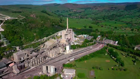 Fábrica-De-Plantas-Del-Grupo-De-Canteras-De-Agregados-Breedon-En-La-Antena-Del-Condado-De-Derbyshire