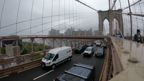 Timelapse-Del-Tráfico-Del-Puente-De-Brooklyn---Ciudad-De-Nueva-York