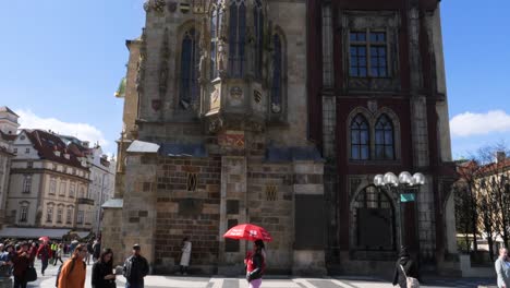 Old-Town-Hall-Tower-in-Prague,-Czech-Republic