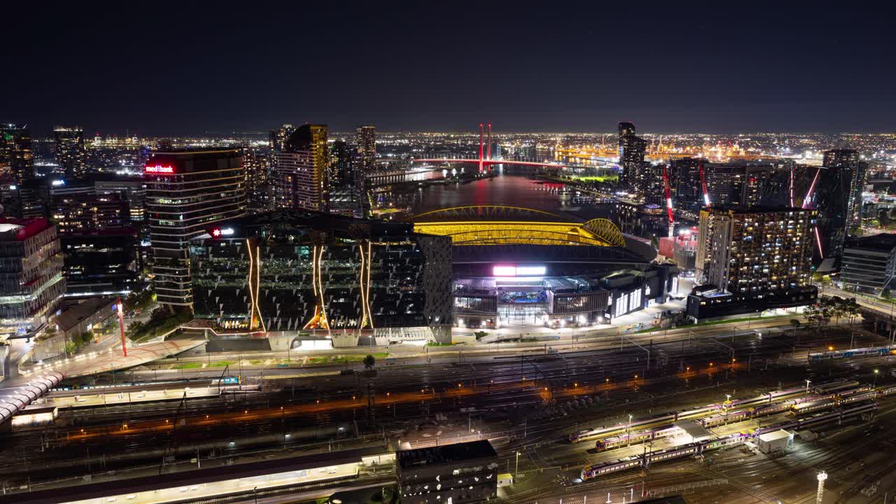Night Timelapse From The Balcony Of A Skyscraper Apartment Overlooking ...