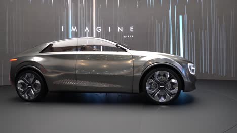 Geneva,-Switzerland---March-12th,-2019:-Wide-shot-of-a-Kia-Imagine-at-Autosalon-Geneva-Motor-Show-2019,-Switzerland