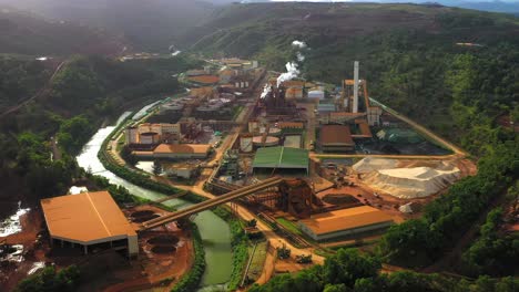 Climate-change,-Sumitomo-Corporation-open-pit-mining-in-Taganito,-Philippines