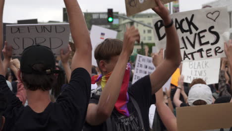 Cinematic-close-up-perspective-from-inside-a-Black-Lives-Matter-protest