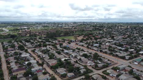 Drone-video-of-a-high-density-suburb-township-in-Bulawayo,-Zimbabwe