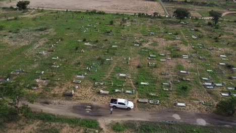 Pelandaba-cemetery-graveyard-by-drone-in-Bulawayo,-Zimbabwe