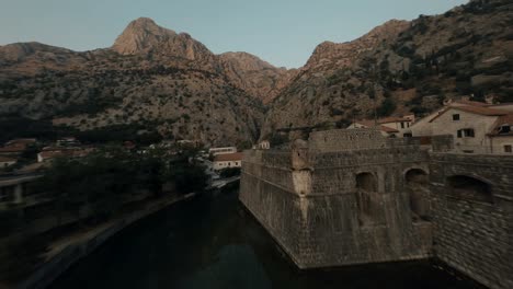 Flying-FPV-drone-in-Montenegro-over-old-town-of-Kotor