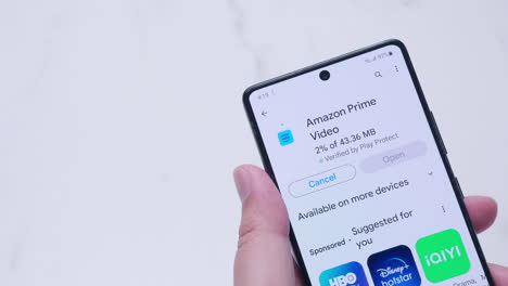 Símbolo-De-Instalación-De-La-Aplicación-Amazon-Prime-En-La-Pantalla-Digital