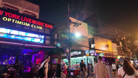 Street-view-of-nightlife-at-Patong,-Phuket,-Thailand