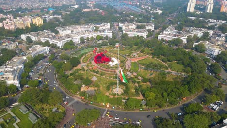 Neu-Delhi-Connaught-Place-Luftaufnahme