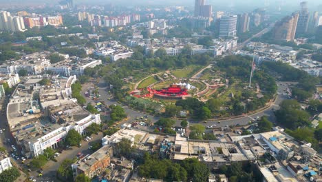 Neu-Delhi-Connaught-Place-Luftaufnahme