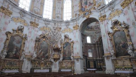 Innenraum-Der-Abtei-Ettal-In-Bayern,-Deutschland