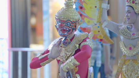 Cultural-street-performers-at-Patong-in-Phuket,-Thailand