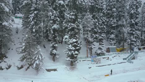 Heavy-Snowfall-Aerial-view-of-Kashmir-Valley-in-Winter-Season