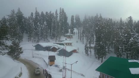 Heavy-Snowfall-Aerial-view-of-Kashmir-Valley-in-Winter-Season