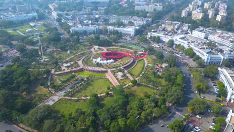 Neu-Delhi-Connaught-Place-Luftaufnahme