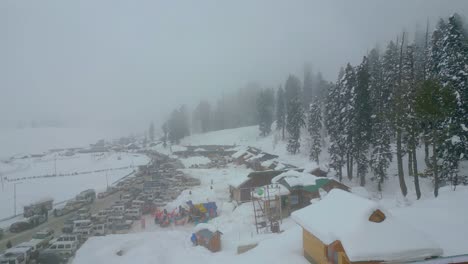 Heavy-Snowfall-Aerial-view-of-Kashmir-Valley-in-Winter-Season