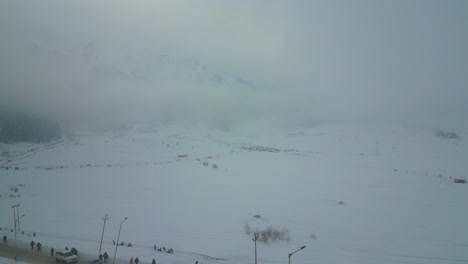 Heavy-Snowfall-Aerial-view-of-Kashmir-Valley-in-Winter-Season