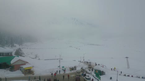 Heavy-Snowfall-Aerial-view-of-Kashmir-Valley-in-Winter-Season