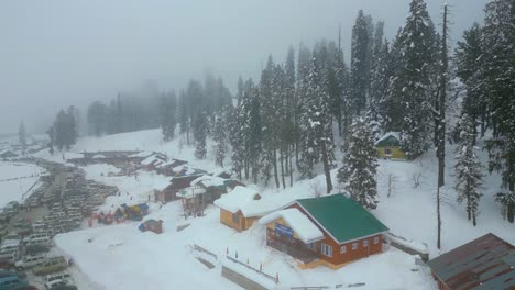 Heavy-Snowfall-Aerial-view-of-Kashmir-Valley-in-Winter-Season