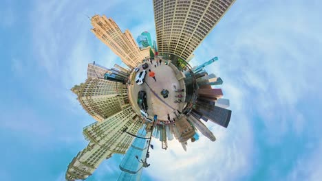 Psychadelic-view-of-Chicago-downtown