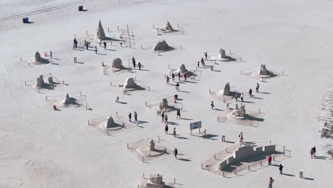 Aerial-view-from-above-of-Sanding-Ovations-Masters-er-Cup-2023-in-Madeira-Beach,-FL