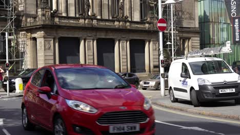 Cars-Drive-around-roundabout-in-United-Kingdom