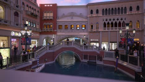 Inside-The-Venetian-In-Las-Vegas-With-View-Of-Bridge-Over-Water