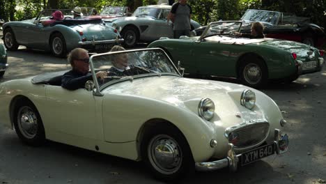 Oldtimer,-Treffen-Des-Austin-Haeley-Club-North-Wales-Im-Dorf-Portmeirion