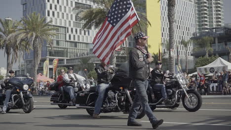 Motorcyclists-ride-in-support-during-Veteran's-Day-Parade-2019-in-Downtown-San-Diego