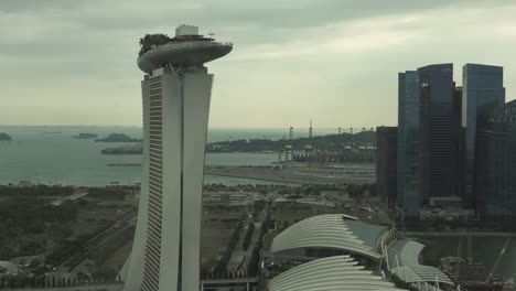 Vista-Del-Hotel-Marina-Bay-Sands-Desde-El-Folleto-De-Singapur