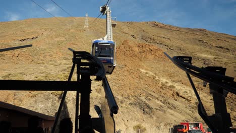 Teleférico-Acercándose-A-La-Estación-Inferior-Del-Teide