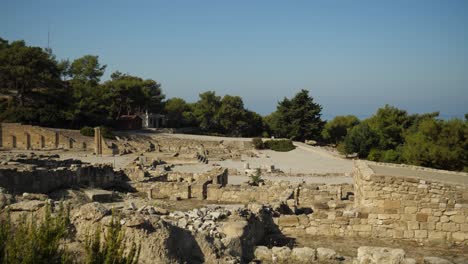 Teilansicht-Der-Antiken-Akropolis-Von-Kamiros,-Insel-Rhodos