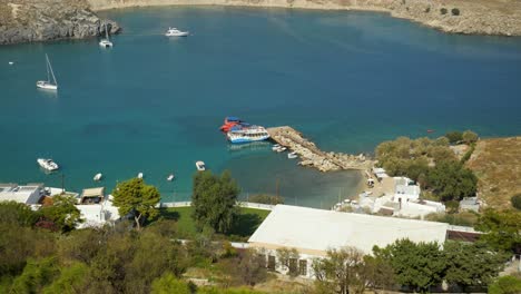 Birds-eye-view-of-Pallas-Beach-at-Lindos