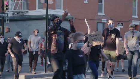 Walking-Crowd-of-protesters-in-the-street-of-Brooklyn-during-Black-Lives-Matter-Protest