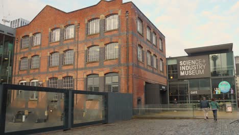 Exterior-view-of-the-Science-and-Industry-Museum-in-Manchester,-England