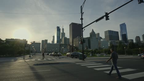 Sommer-In-Der-Innenstadt-Von-Chicago