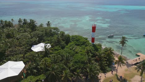 Aerial-Flying-Over-Small-Island-in-the-Caribbean