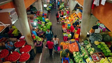 Toma-Panorámica-De-Un-Mercado-Local-De-Alimentos-En-La-India