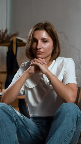 Bored-woman-posing-indoors